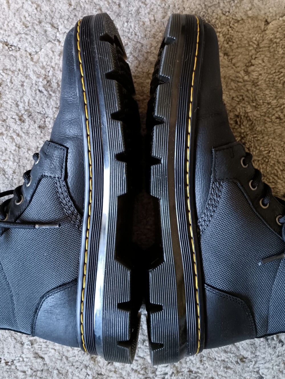🖤 Dr. Martens Combs II Combat Boots Lightweight Mens 10 Black Gray Doc - Picture 10 of 16